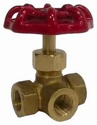[3809705] 3-WAY 1/4 FNPT BR GAUGE VALVE
