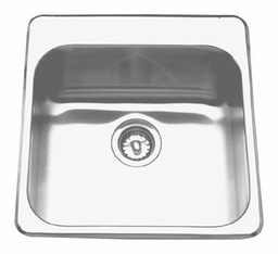 [4407315] 20" 1-Hole 1 Bowl Drop-In Kitchen Sink