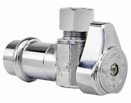 [1698527] PRESS CONNECT ANG VLV 1/2 CP X 3/8 COMP QTR TURN