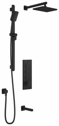 [3747888] SquareOne TB3 Thermostatic Push-Button Shower System with Wall Arm (Less Valve)