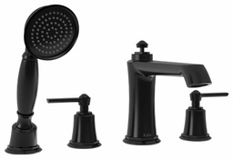 [3742427] Rustik 4-Piece Deck Mount Tub Filler with Handshower