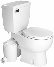 [7005056] Sanibest Pro Round Toilet Combo with Grinder Pump for Full Bathroom and Laundry Application