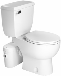 [7005050] SaniAccess2 Round Toilet Combo with Macerating Pump for Half Bathroom Application