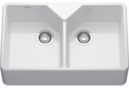 [4408440] Manor House 31" 2 Bowl Apron Front Kitchen Sink