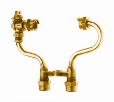 [2312910] N/L 7"H 5/8 x 3/4" VERT STR - 3/4" CB x 3/4" CB - F/PORT B/V & DUAL CHK/V with TEST PORT - TALL CAPS