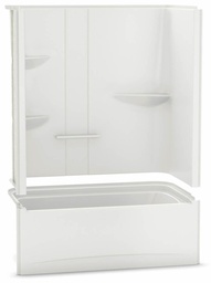 [6455112] Allia TS-6032 LH Drain Alcove 2-Piece Tub & Shower