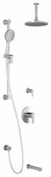 [3741750] Kontour TD3 Thermostatic Tub and Shower System with Vertical Ceiling Arm
