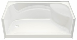 [6450700] SPS 3460 AcrylX LH Drain Alcove Shower Base with RH Seat