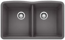 [1217064] Diamond U 2 Bowl Undermount Silgranit Sink