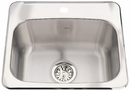 [4404050] Steel Queen 19-1/8" 1-Hole 1 Bowl Drop-In Bar/Prep Sink