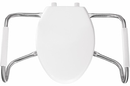 [2000645] Elongated Open Front Medic-Aid Plastic Toilet Seat with Cover
