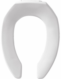[2009024] Elongated Open Front Commercial Plastic Toilet Seat with STA-TITE Hinges Less Cover