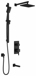[3744360] SquareOne TD3 Thermostatic Integrated Diverter Tub and Shower System with Wall Arm (less valve)