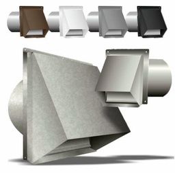 [5647740] 6" Wall Cap with Damper White 30ga