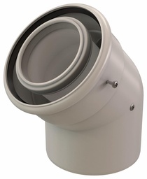 [1102420] 3/5x45 Concentric PP/Alu Elbow