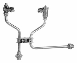 [2312822] N/L 15"H 5/8 x 3/4" STRGT L-STR with VERT-IN & HORIZ-OUT - 3/4" CB x 3/4" CB - F/PORT B/V & DUAL CHK/V with TEST PORT - TALL CAPS