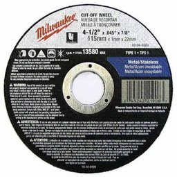 [4529710] 4-1/2 x.045 x 7/8 Cut-Off Wheel Type 1 (Bulk 25)