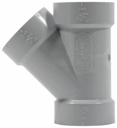 [7560475] 1 1/2"x45D PVC DWV WYE HxHxH SYSTEM 15