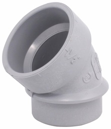 [7583220] 1 1/2"x45D PVC DWV SHORT TURN ELBOW SPxH SYSTEM XFR