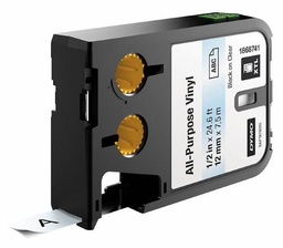 [4499790] DY XTL 0.5" 12MM BK/CLR VINYL CONT TAPE