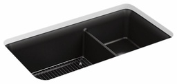 [2960420] Cairn 33-1/2" 1.75 Bowl Undermount Neoroc Kitchen Sink with Rack