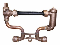 [2312840] N/L 15"H 3/4" COPPER STR - 3/4" CB x 3/4" CB - F/PORT B/V & DUAL CHK/V with TEST PORT - TALL CAPS