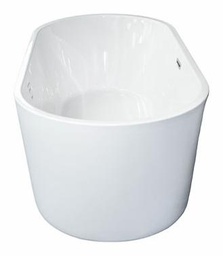 [4028105] Glance Focus Freestanding Tub with White Drain and Slotted Overflow