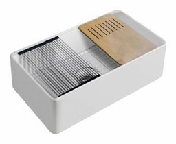 [2530460] 1 Bowl 33 x 20 Fireclay Apron Front Sink