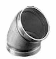 [6661225] 4" Grooved 304SS Stainless Steel 45 Elbow Long Radius No. 411